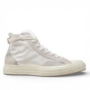 Converse Mens Chuck 70 Hi Final Club Sneakers White Suede Canvas Size 10.5